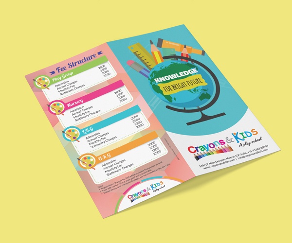 Play School Fee Card Design Agency