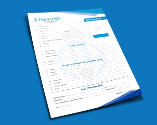 Coaching Classes Admission Form Design Agency