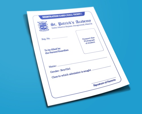 School Registration Card Design Company