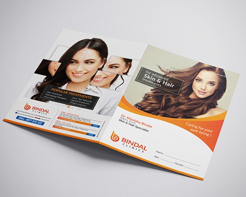 Derma and Hair doctor docket folder design agency