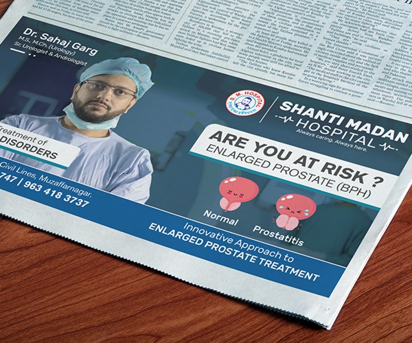 Urologist Newspaper Ads Design Agency