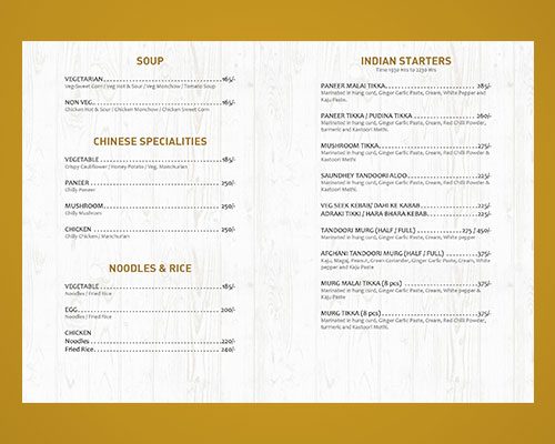 Hospitality Menu Design Company