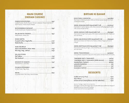 Creative Resort Menu Design Agency