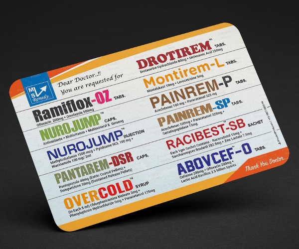 Pharma Remider Card Design Company